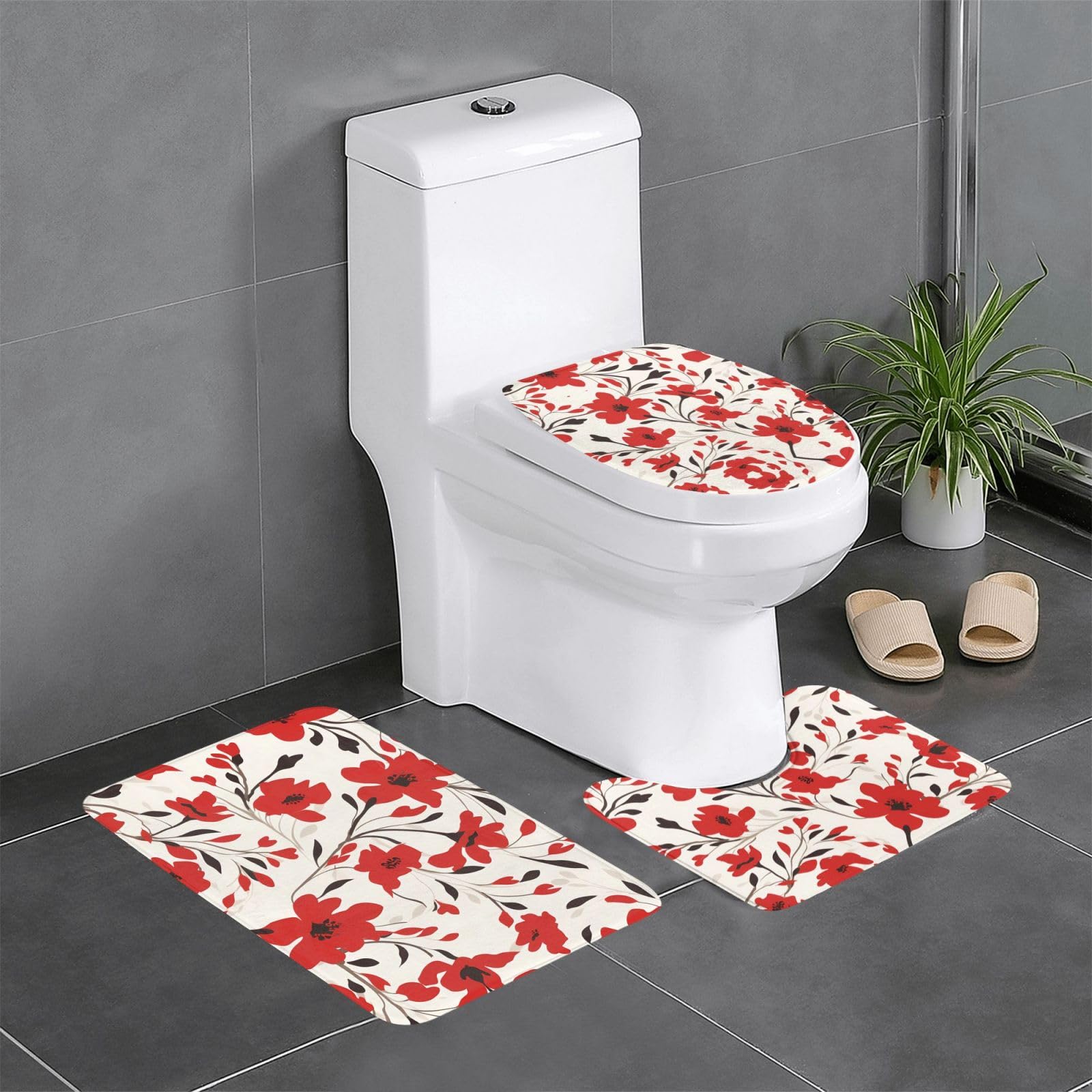 Tapis de salle de bain à motif fleurs dansantes pour égayer votre intérieur