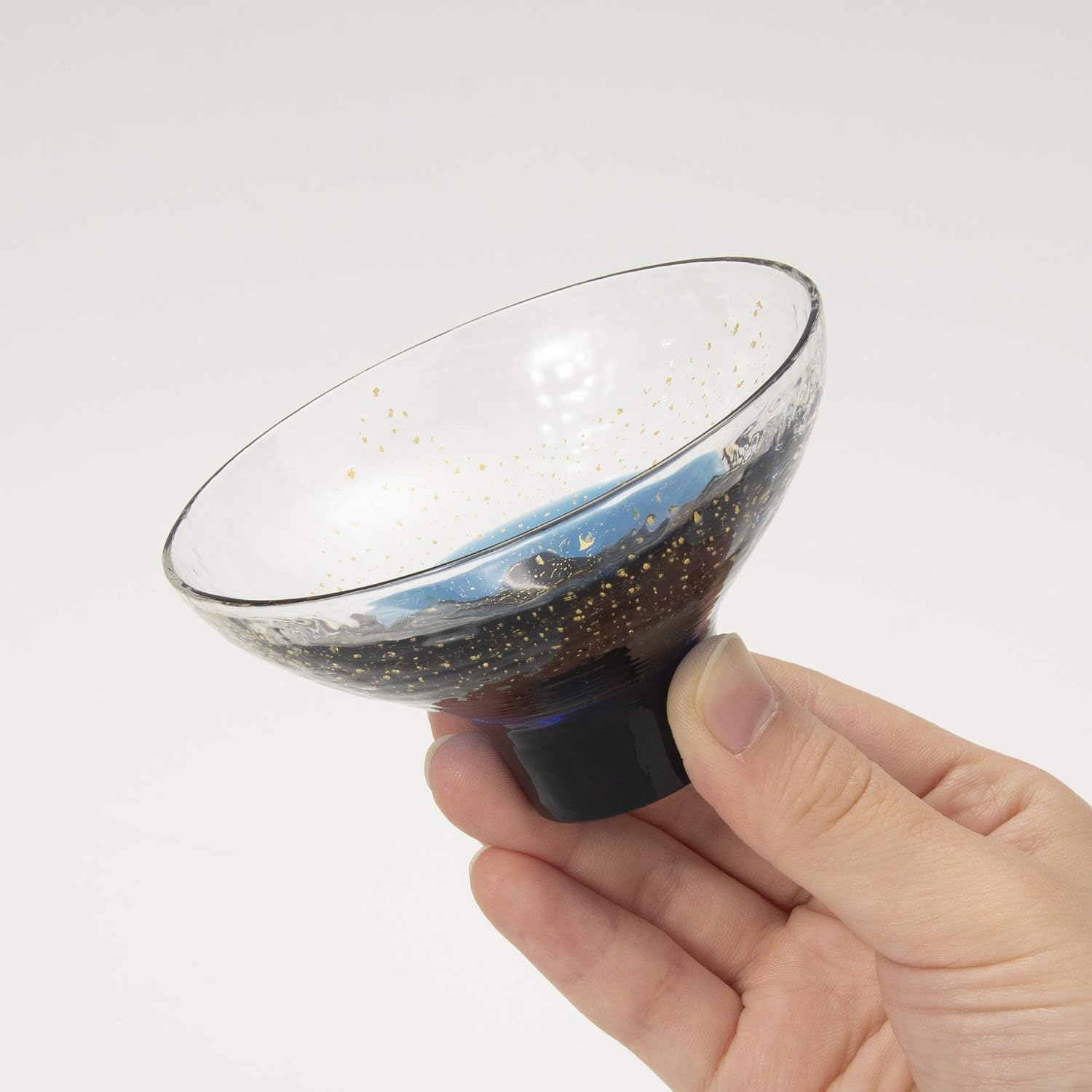 Toyo Sasaki Glass 10792 Japanese Sake Glass, Blue, 4.2 fl oz (120 ml), Edo Glass, Yachiyo Kiln, Made in Japan