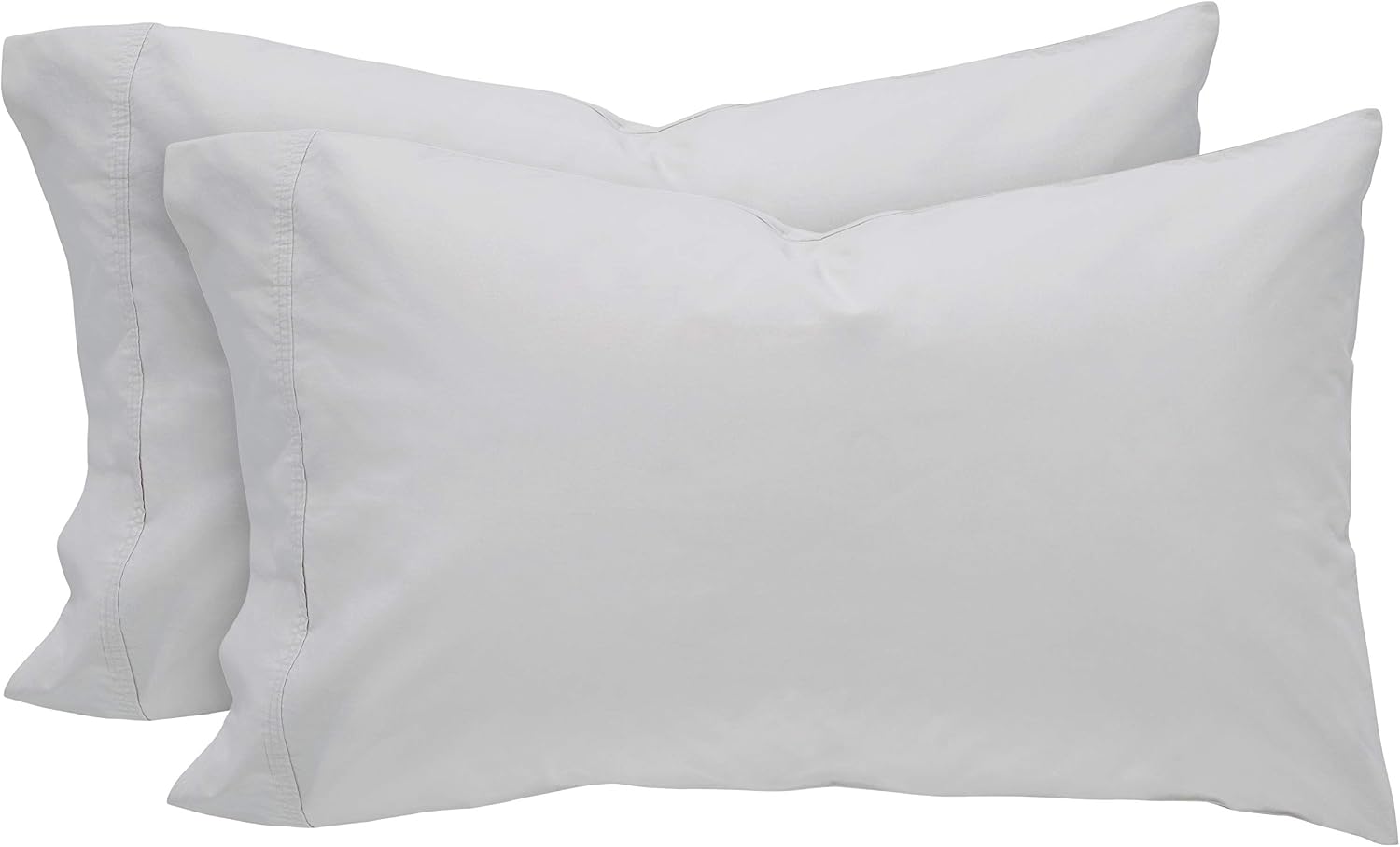 Amazon Brand – Rivet Percale 100% Organic Cotton Bed Sheet Set, Easy Care, Queen, White