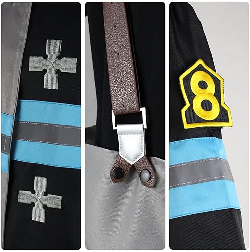 Miniatura 6 de Okazaki Disfraz de cosplay de Shinra Kusakabe de la Fuerza de Fuego para Halloween