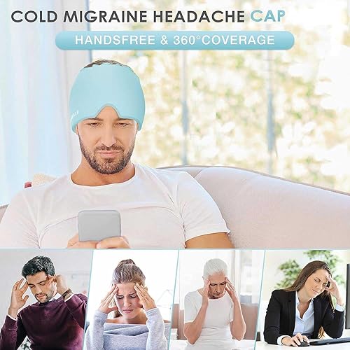 Miniatura 3 de Sombrero de cabeza fría, envoltura de cabeza de hielo, tapa de bolsa de hielo - Verde claro