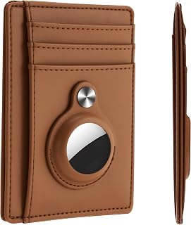 Slim Minimalist Front Pocket Air Tag Wallet Thin Card Holder Wallet