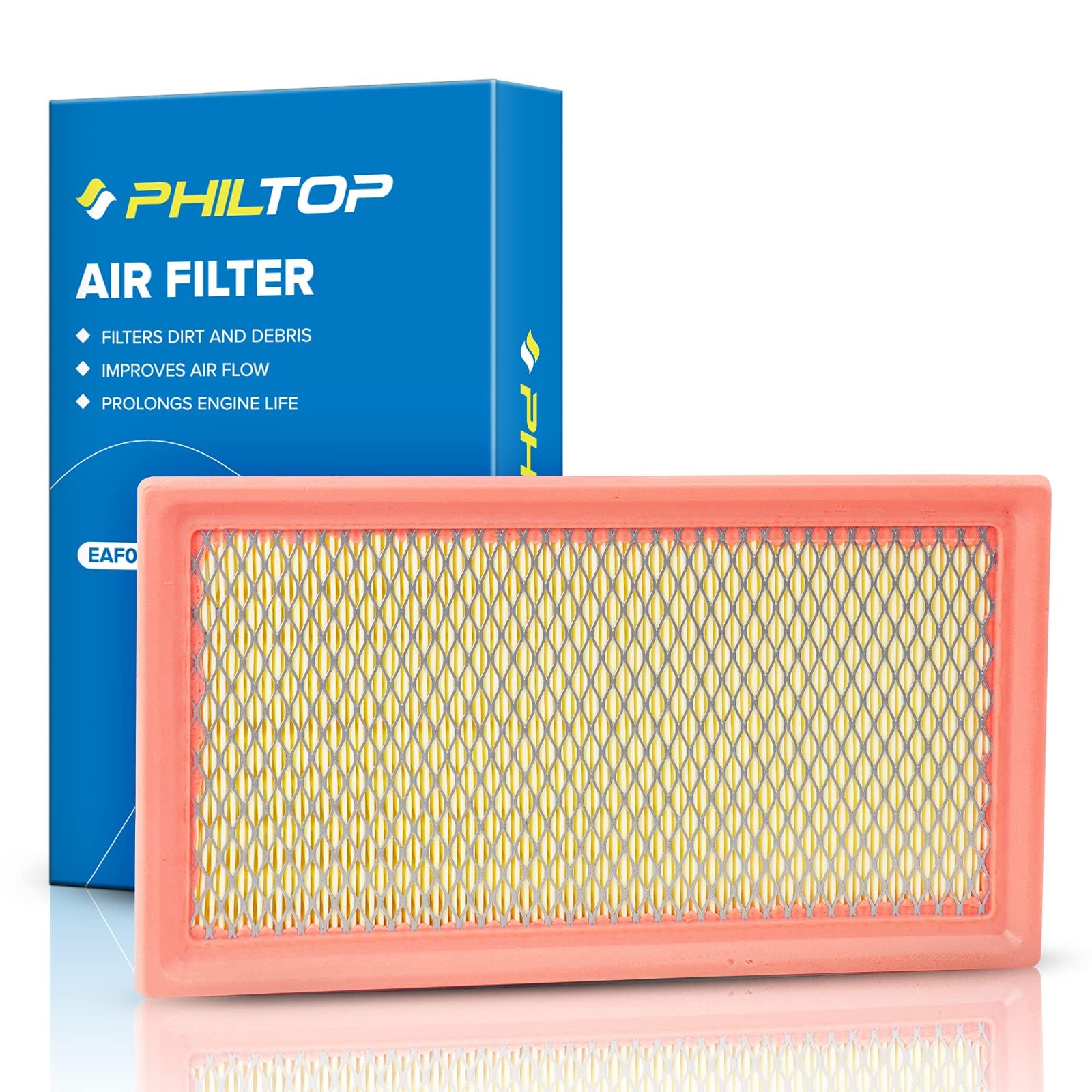 PHILTOP Engine Air Filter, EAF031 (CA10242) Replacement for Explorer (2011-2020), Fusion Sport (2010-2021), Edge (2007-2014), MKX (2007-2015), MKS (2009-2016), CX9 (2007-2015), Sable (2008-2009)