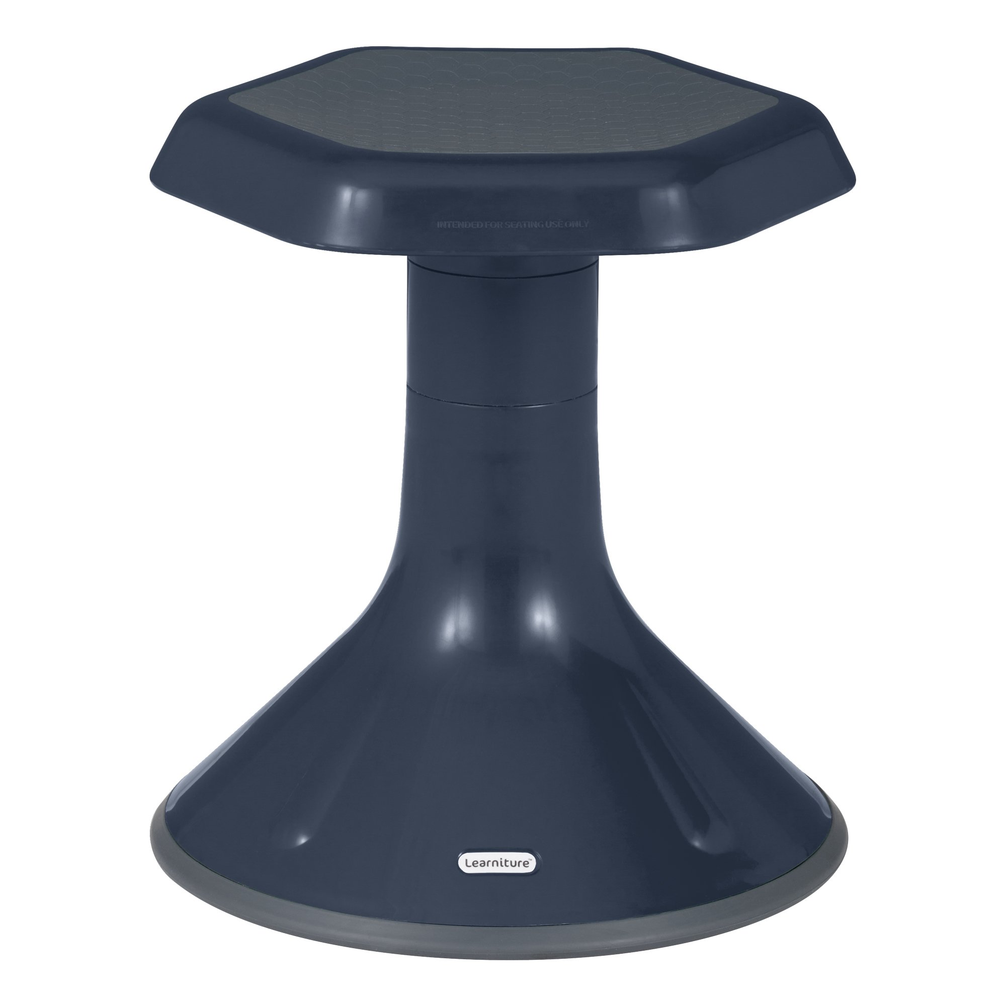 Learniture Backless Active Learning Stool for Office Desks and Classrooms, Active Learning Wobble Chair with Rocking Motion, 15"H, Navy