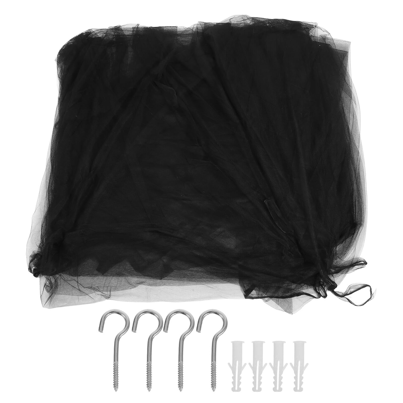 TOYANDONA Zanzariera Baldacchino Quadrata Extra Large Nero Rete Traspirante per Camera da Protezione Facile da Pulire e Decorativa