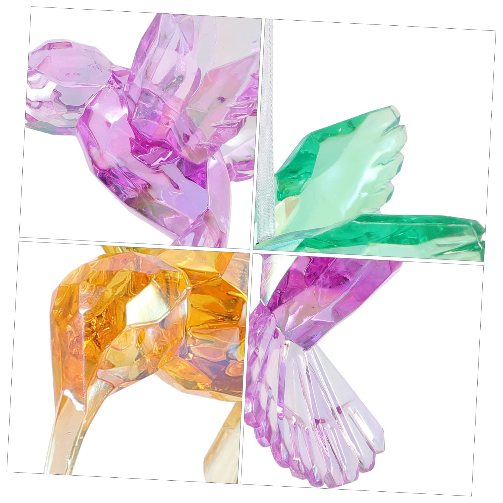 MAGICLULU Uccelli Acrilici 9 Pz Ciondolo Di Cristallo Pavone Ornamenti Di Colibrì Decorazione Di Uccelli Per La Casa Colibrì Appeso Arredamento Da Giardino Colibrì Figurine Di Colibrì Appese Acrilico