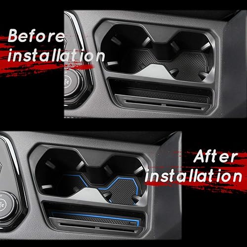 Miniatura 2 de Auovo Alfombrillas antipolvo para Volkswagen VW Tiguan accesorios 2024 2023 2022 2021 2020 2019 2018 personalizados portavasos puerta central