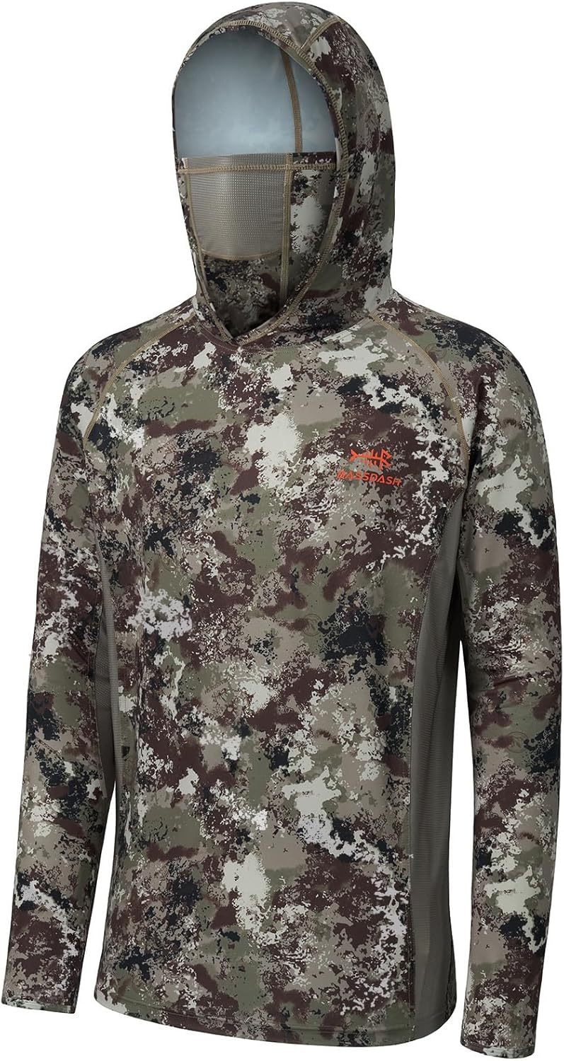 Men’s UPF 50+ Camo Long Sleeve Hoodie for Fishing & Hunting Men’s UPF 50+ Camo Long Sleeve Hoodie for Fishing & Hunting