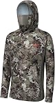 Bassdash UPF 50+ Hommes Chemises de chasse avec masque manches longues Camo Capuche de pêche
