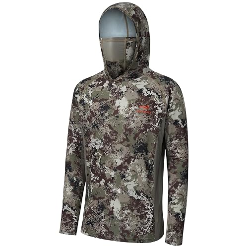 BASSDASH Men's UPF 50+ Camo Long Sleeve Hunting Fishing Hoodie