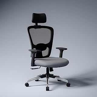 Green Soul Jupiter Superb Ergonomic Mesh Office Chair for Work 3 Year Warranty Multi-Lock Synchro Tilt Recline Mechanism 2D Armrest Adjustable Lumbar High Back Grey