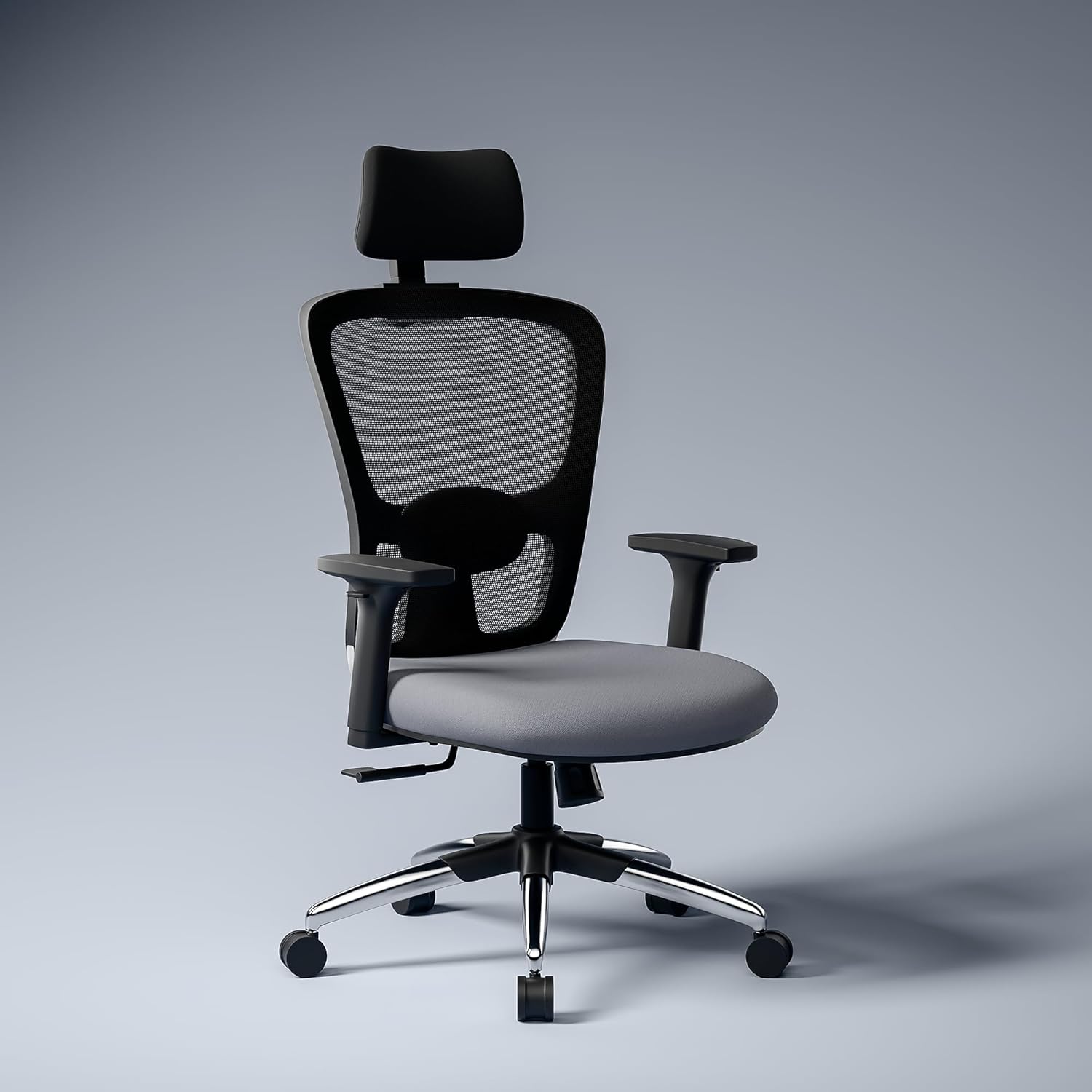 Green Soul Jupiter Superb (2024 Edition) | Ergonomic Mesh Office Chair for Work | 3 Year Warranty | Multi-Lock Synchro Tilt Recline Mechanism | 2D Armrest | Adjustable Lumbar | High Back | Grey