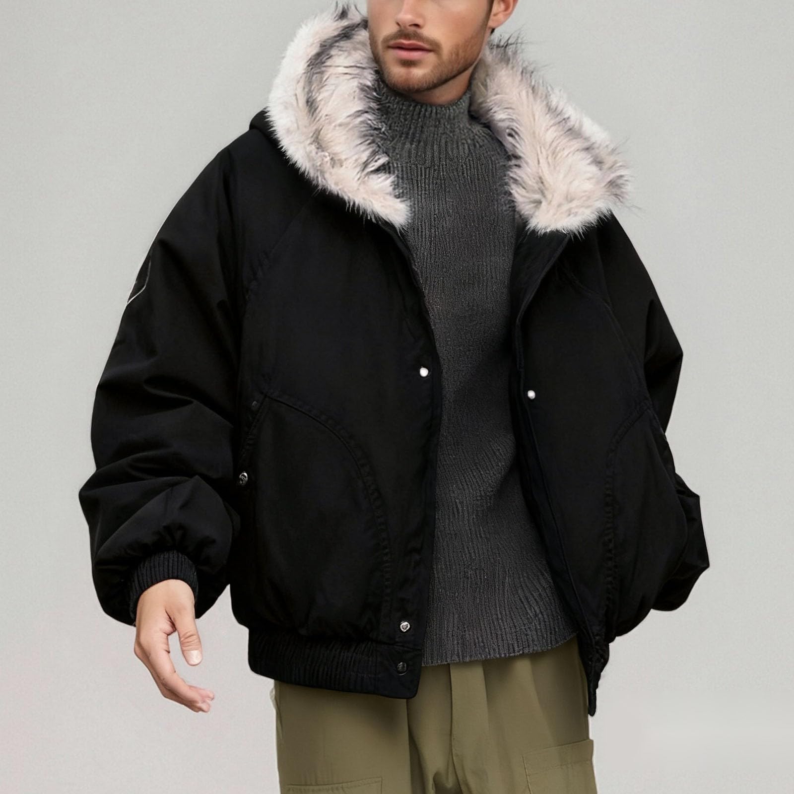 Chaqueta Negra Hombre Sobretudo Homem Parka Invierno Hombre Parkas Invierno Abrigo Largo Casaco Acolchoado Homem Abrigos De Paño Cazadora Plumas Abrigo De Paño Parkas Militares Abrigos Para Militar