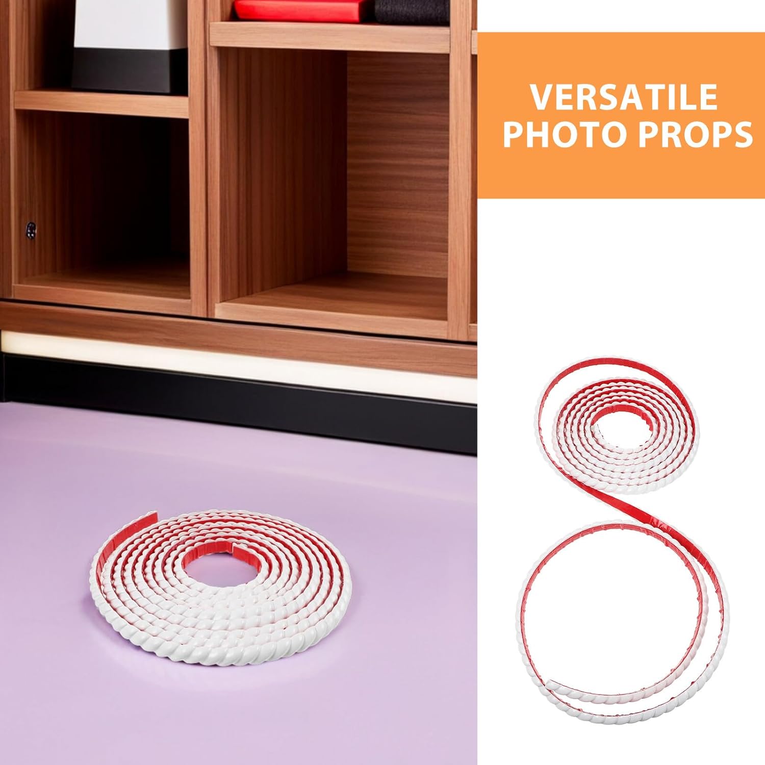 2 Rolls 10mm X 5m White Flexible Self Adhesive Border Trim for Mirror Frame Edge, Waterproof Peel and Stick Decorative Wall Molding Strip for Kitchen Bathroom Home Decor