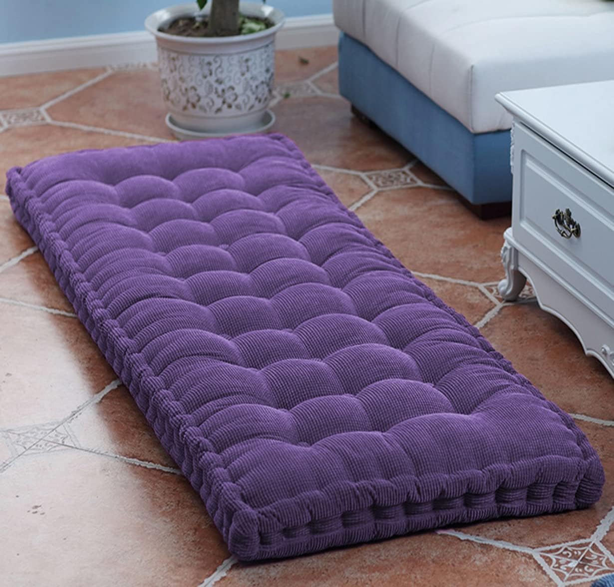 Uyeoco Violet 8 Thick Bench Cushion Pad 2/3 Seater,Cotton Garden Bench Pad Cushions 80Cm/100Cm/120Cm/150Cm/180Cm X 60Cm/50Cm/40Cm/35Cm/30Cm/25Cm,Seat Cushion Pads For Outdoor Indoor(,90X50cm)