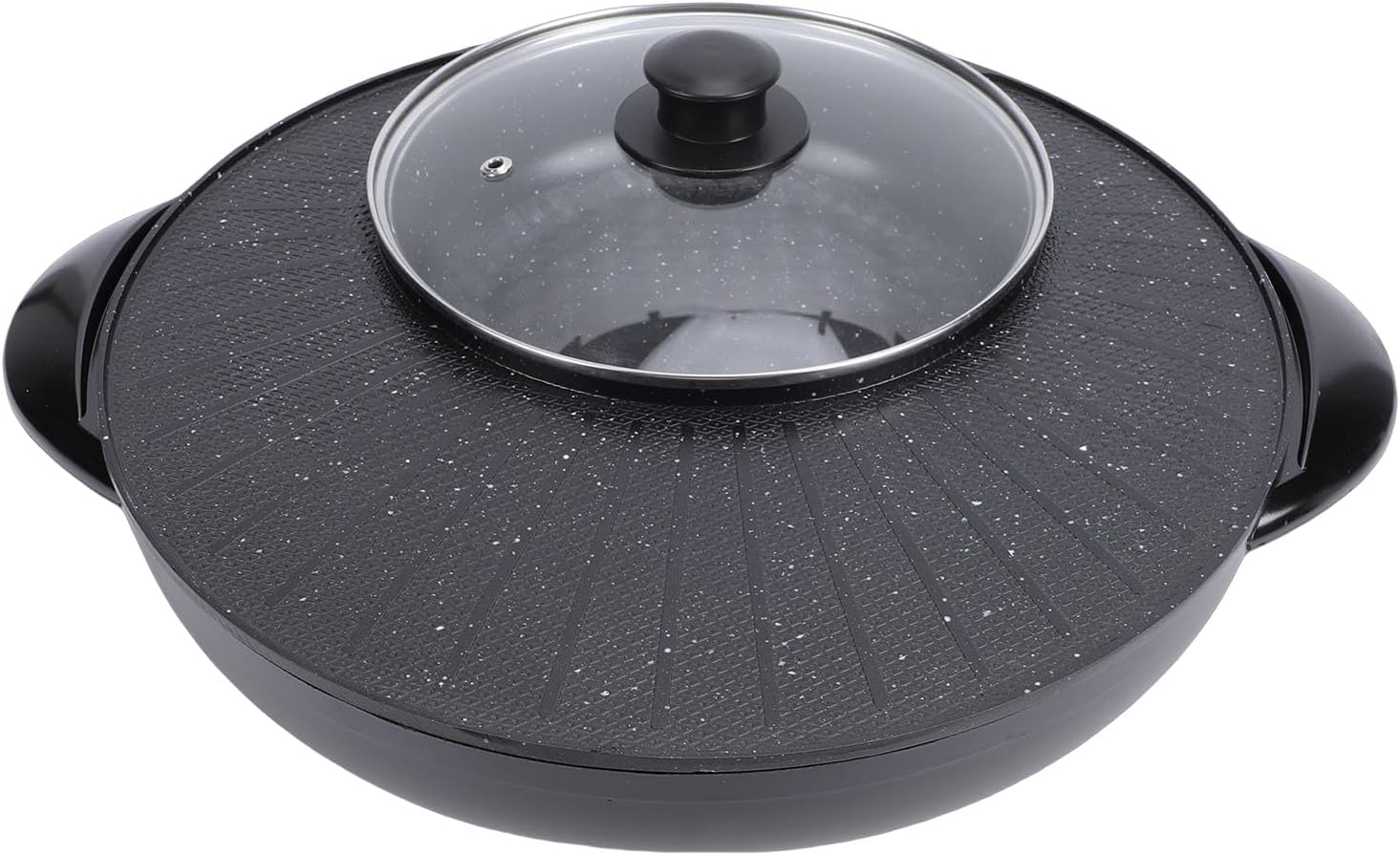 TARSHYRY Electric Hot Pot Griddle with Integrated Hot Pot and Grill for Family Gatherings and Parties, Rapid Heat Distribution for Flavorful Dishes (US Plug 110V)