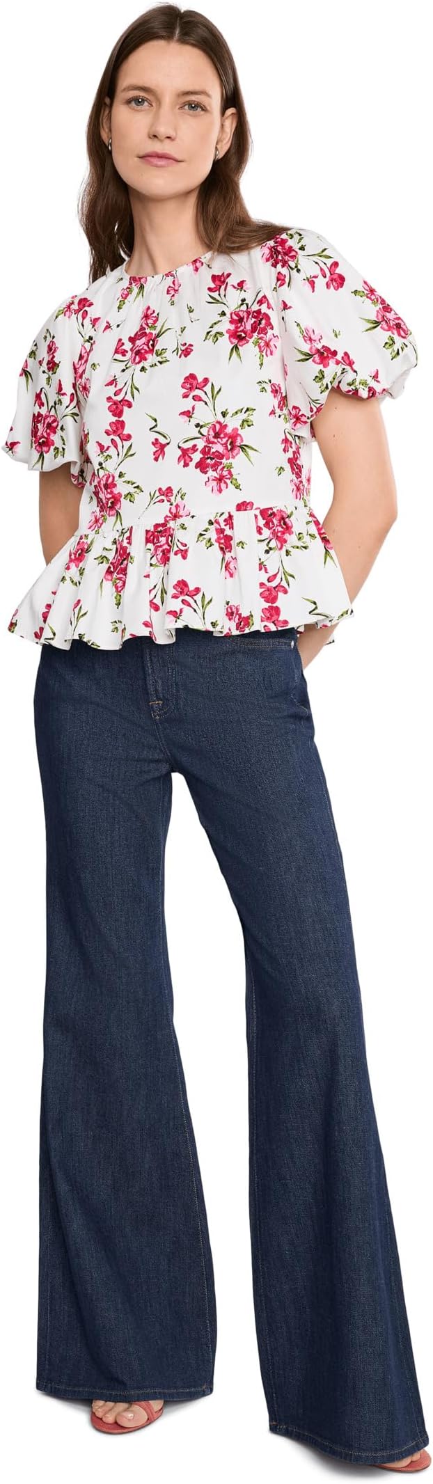 Женские джинсы 7 For All Mankind Retro Flare, цвет: Тёмно-синий — фото 4