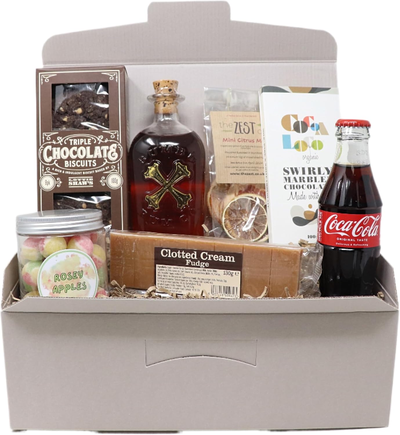 Gift Box with Treats & 35cl Bottle of Carribean Rum Alcohol Gift Set