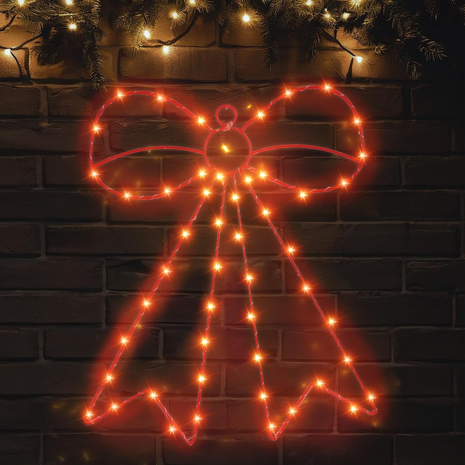 Amazon.com: MUMTOP Christmas Window Silhouette Lights, Light Up Red ...
