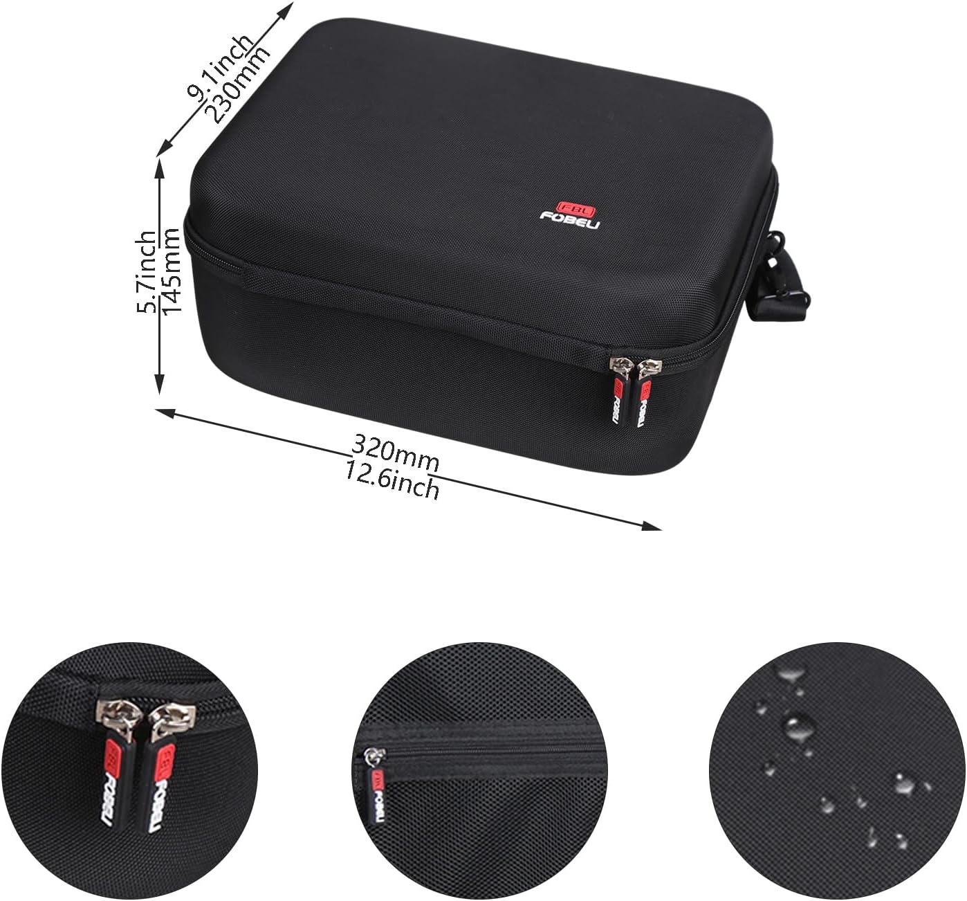 FBLFOBELI Hard Storage Case Compatible with Liene PixCut S1 Color Sticker Printer & Die Cutting Machine, EVA Hard Carrying Case with Shoulder (Black, Case Only) - Image 6