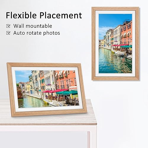 Miniatura 44 de SAMMIX Marco de fotos digital de 10.1 pulgadas, WiFi, marco de fotos digital electrónico, pantalla táctil IPS, 16 GB, mesa y montaje en pared, Negro
