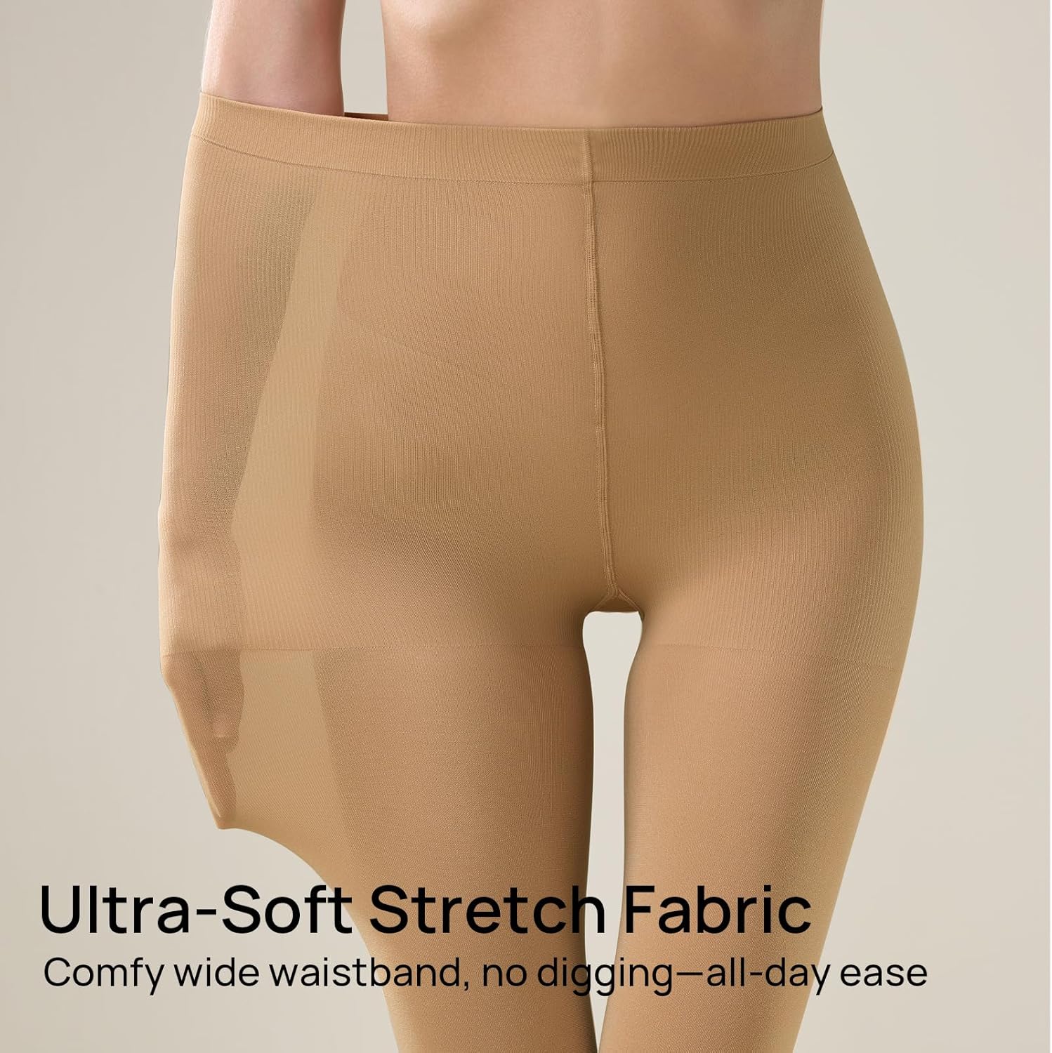 MANZI Women's 2 Pairs Opaque Control-Top Tights 70 Denier Pantyhose - Image 4