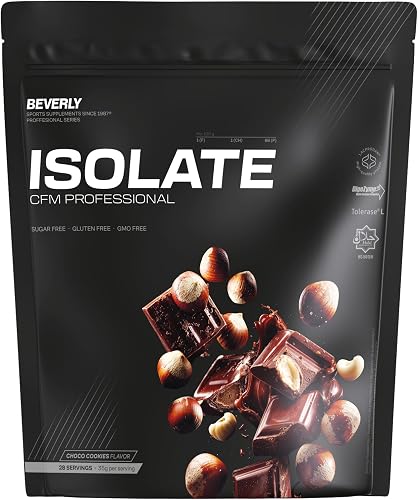 Beverly ISOLATE CFM – Proteína Aislada de Suero Premium (Whey Isolate) | 30 g Proteína | Baja en Lactosa y Sin Azúcares Añadidos | 29 Servicios | Desarrollo Muscular (1 Kg, Chocolate Avellana)