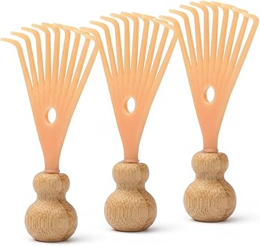 Scalp Scratcher 3pcs Head Massager Scalp Scratcher Natural Moso Bamboo Nine Claw Stimulator for Relaxation At Home Travel