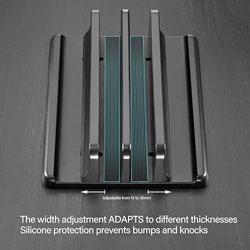 Miniatura 6 de Vertical Laptop Stand Holder Adjustable Desktop Notebook Dock Space Saving Laptop Vertical Saving Dock Replacement