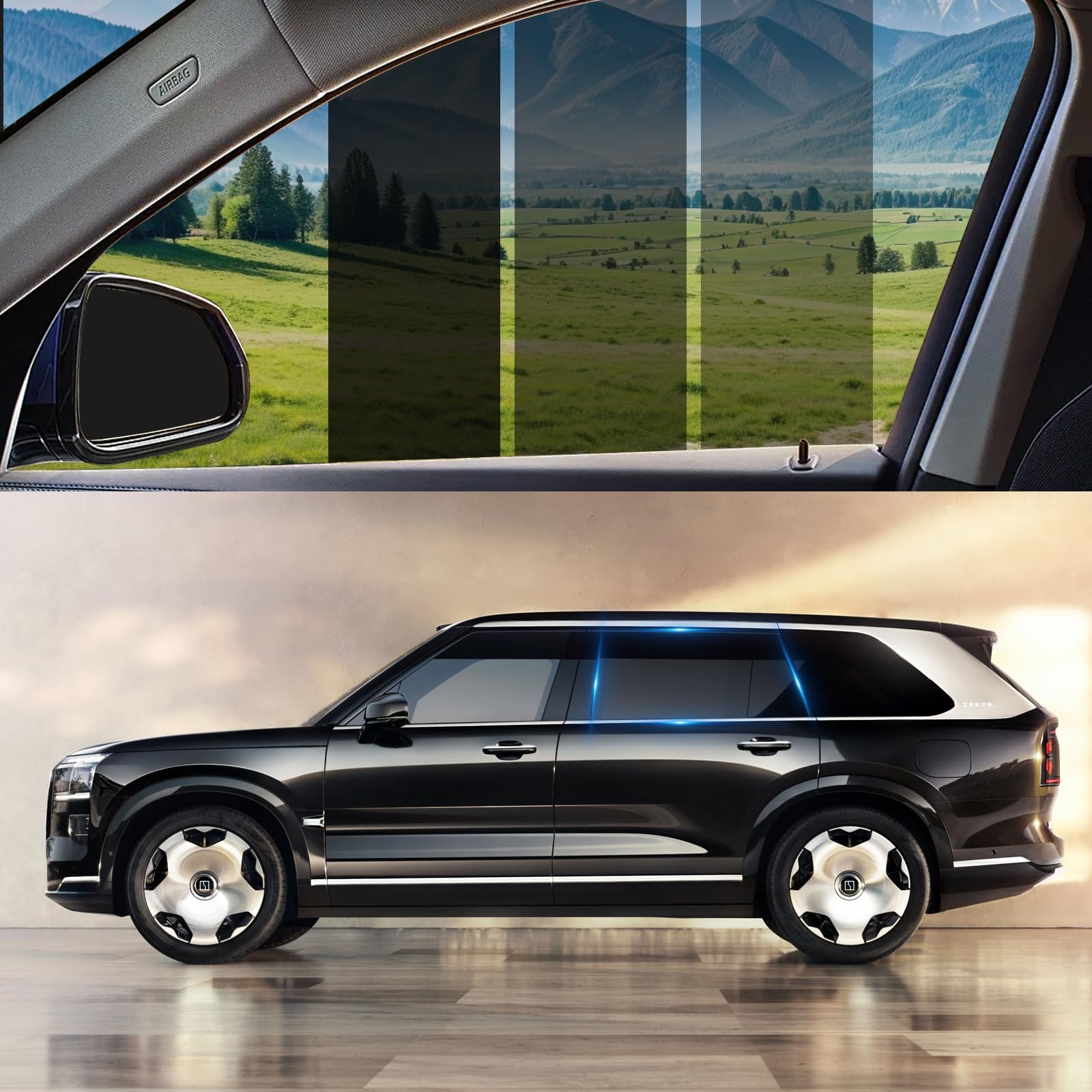 Car Window Tint Film for Skoda KAROQ Baujahr 2017-2025, Professional Self-Adhesive Auto UV Block Protection Window Sticker Privacy Protection 50X500CM,35% VAT