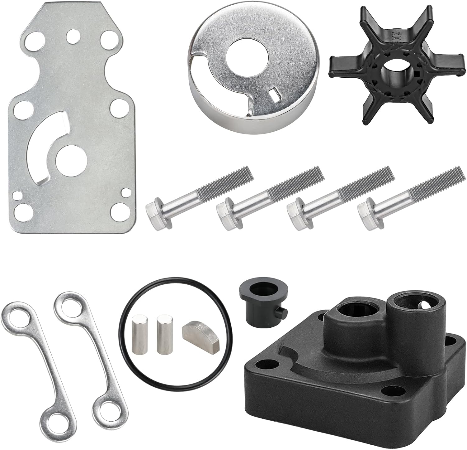 JDMON Water Pump Impeller Repair Kit Replacement for Yamaha Outboards 15HP F15C 20HP F20 2006-2022 4-Stroke Boat Replacement for Sierra 18-3479 6AH-W0078-00 6AH-W0078-01 6AH-W0078-02 6AH-W0078-00-00