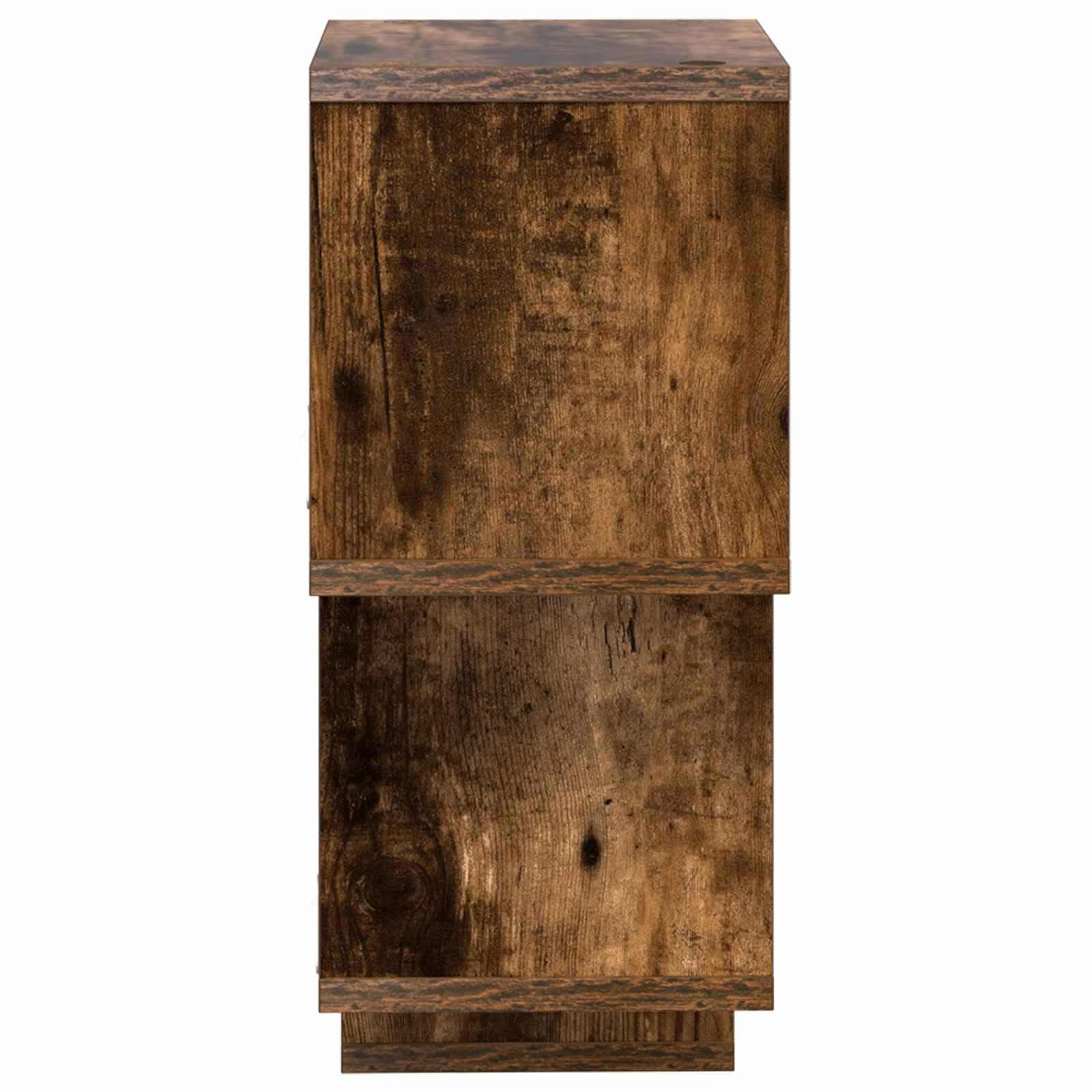 Schwebendes Wandregal Raucheiche Holzwerkstoff 87x20x55 cm | Modernes Wandboard in Raucheiche-Optik fuer Wohnzimmer, Schlafzimmer und Flur mit stabiler Wandbefestigung.