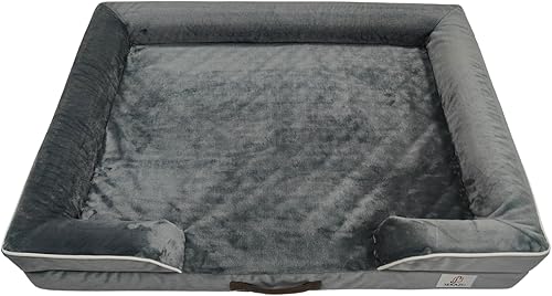 Miniatura 2 de Cama ortopédica XL para perros extragrandes, impermeable, cama grande de espuma viscoelástica con funda lavable, camas para mascotas para razas de