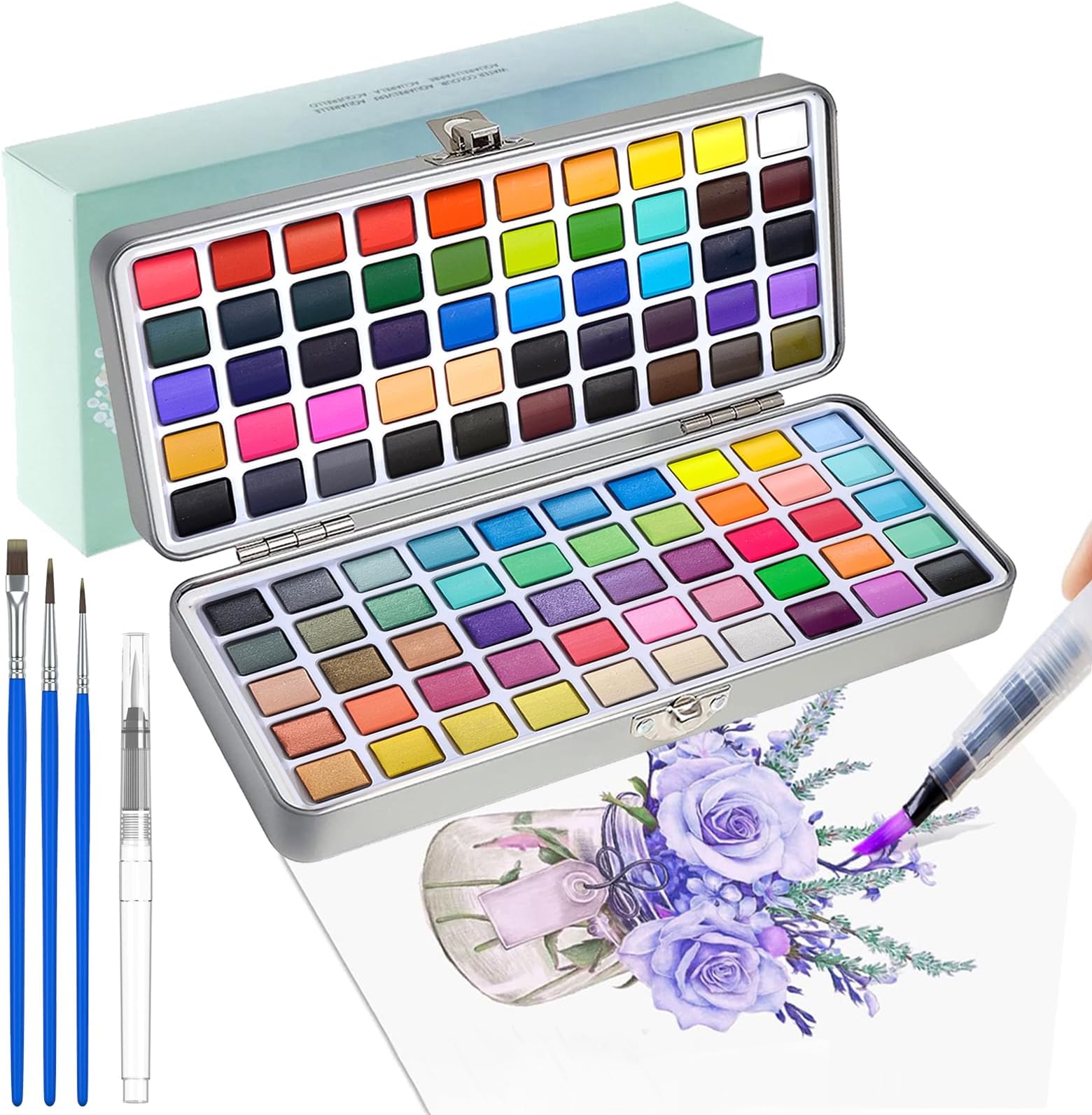 SAKURA KOI Kit De Peinture Aquarelle De Poche - 24 Couleurs