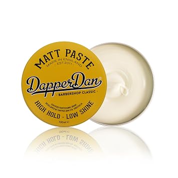Dapper Dan Matt Paste, High Hold Low Shine Hair Paste for Men, Adds Texture with Flexible Hold for All Styles, Vintage Cologne Fragrance, 1 x 100ml