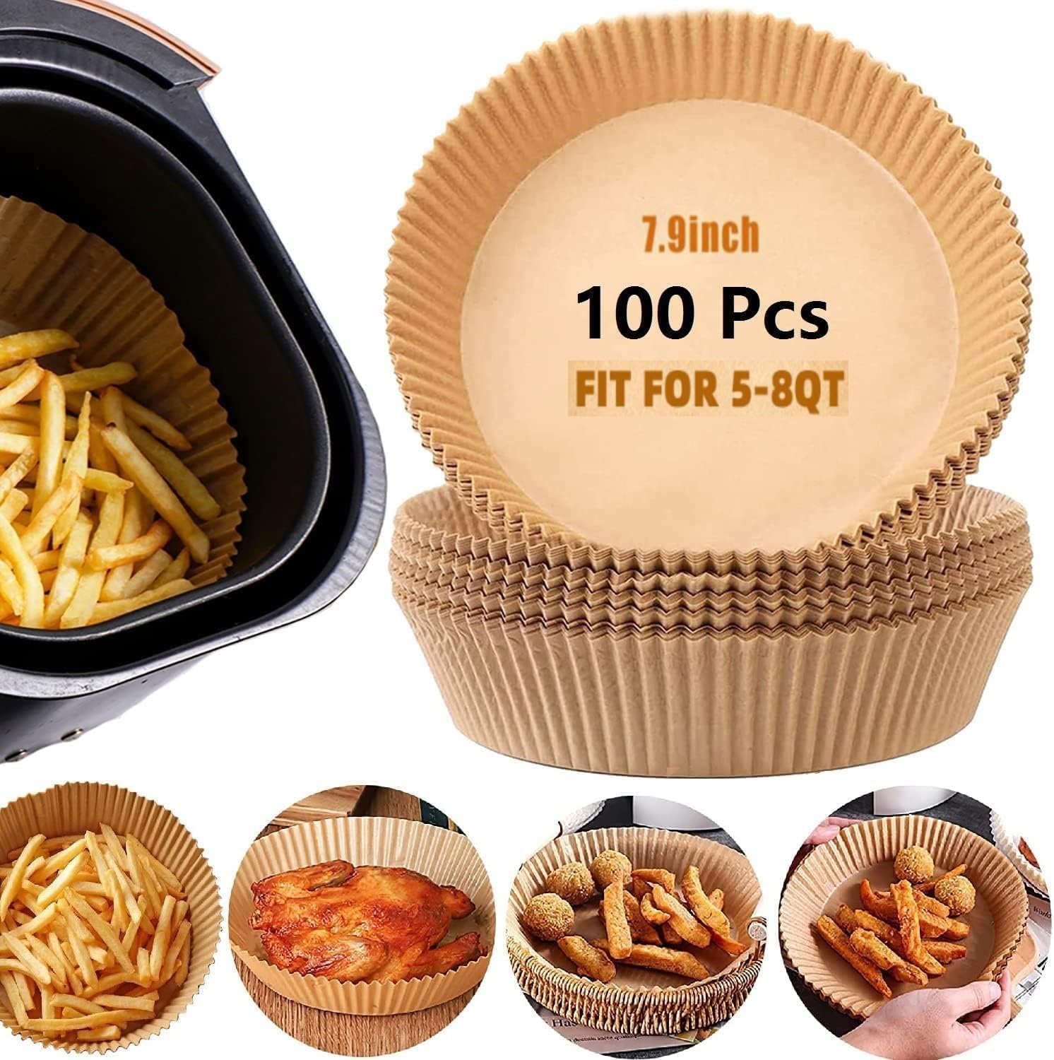 Air Fryer Silicone Liners - Reusable & Heat Resistant -3