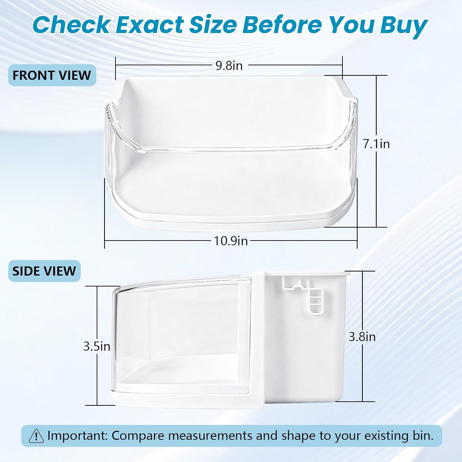 Upgraded AAP73051305 Refrigerator Door Shelf Bin for LG & Kenmore