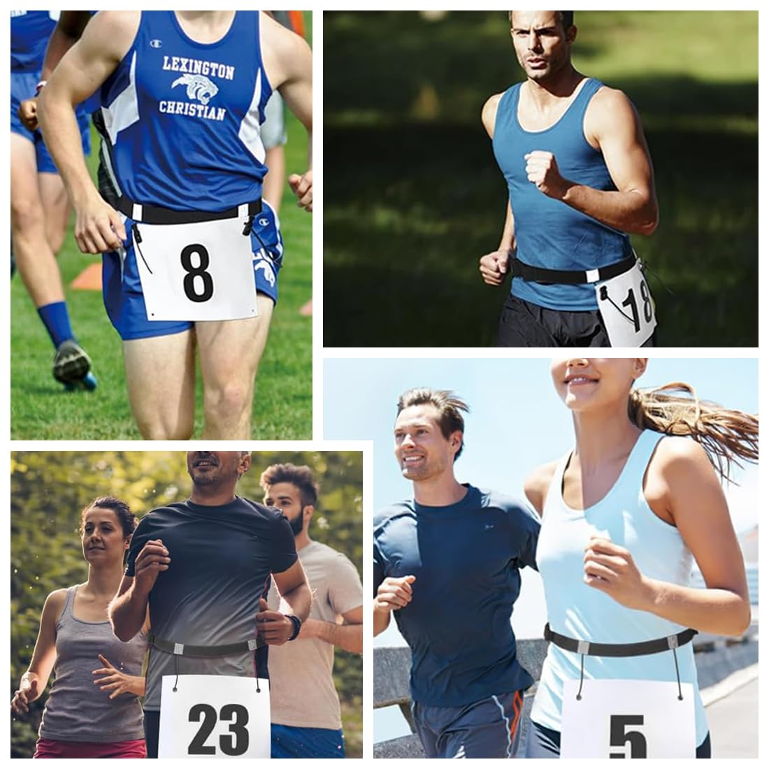 Cintura Porta-Pettorale da Gara Race Belt per Running Triathlon Maratona