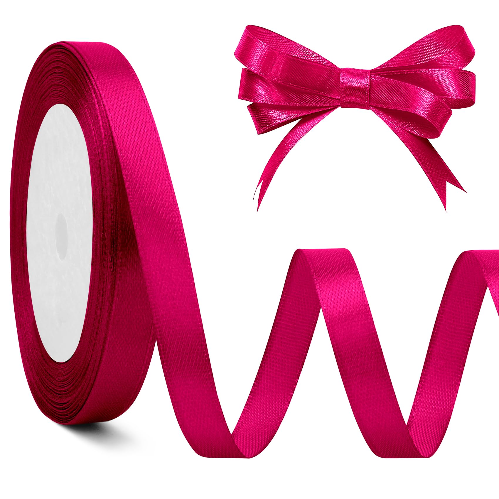 LaRibbons Nastro Di Iuta Cablato Rosa 3,8 Cm X 12 M - Per Ghirlande, Fiocchi E Confezioni Regalo - 4