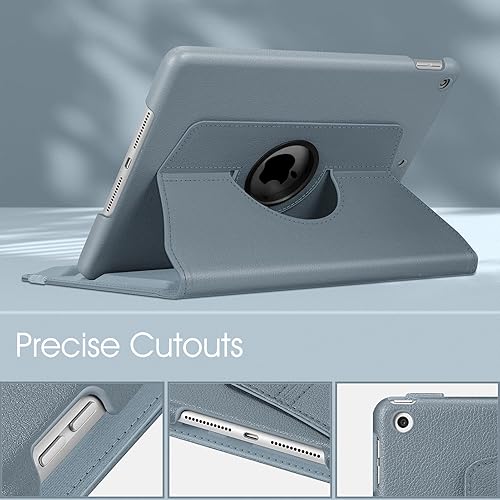 Vista 228 de Fintie - Funda giratoria para iPad de 9ª generación / 8ª generación / 7ª generación, de 10.2 pulgadas, funda giratoria en 360 grados, funda Azul