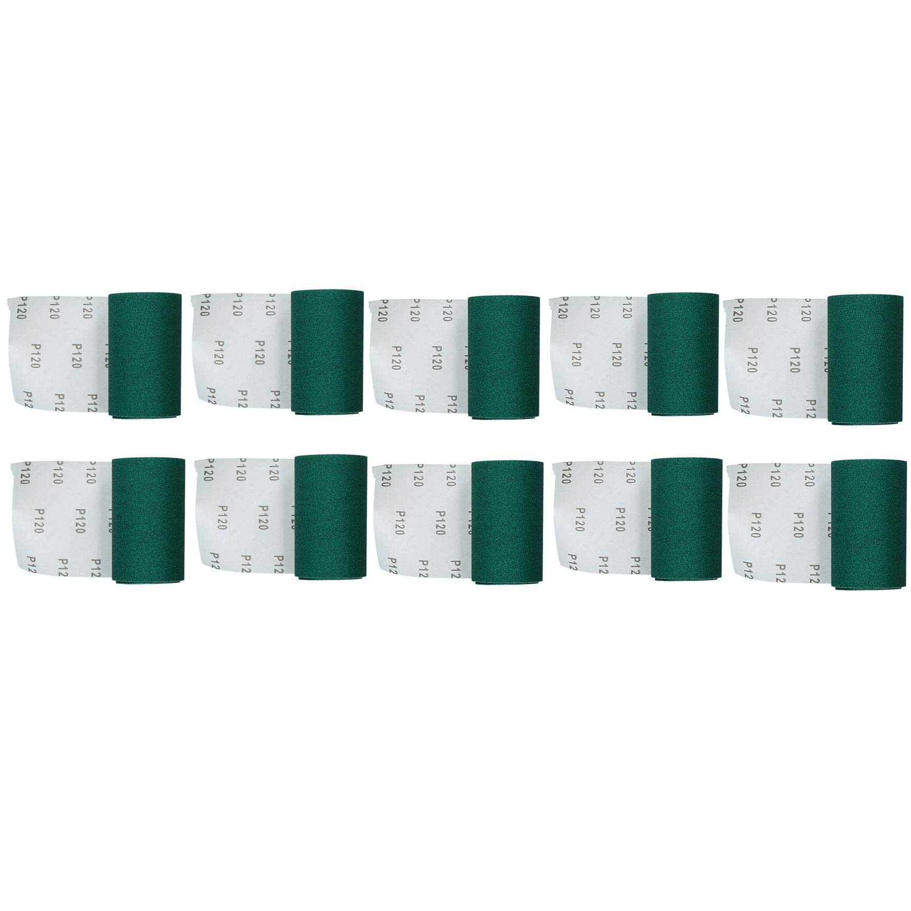 Rotolo di carta abrasiva in ossido di alluminio, 5 m x 115 mm, grana 120, 10 rotoli