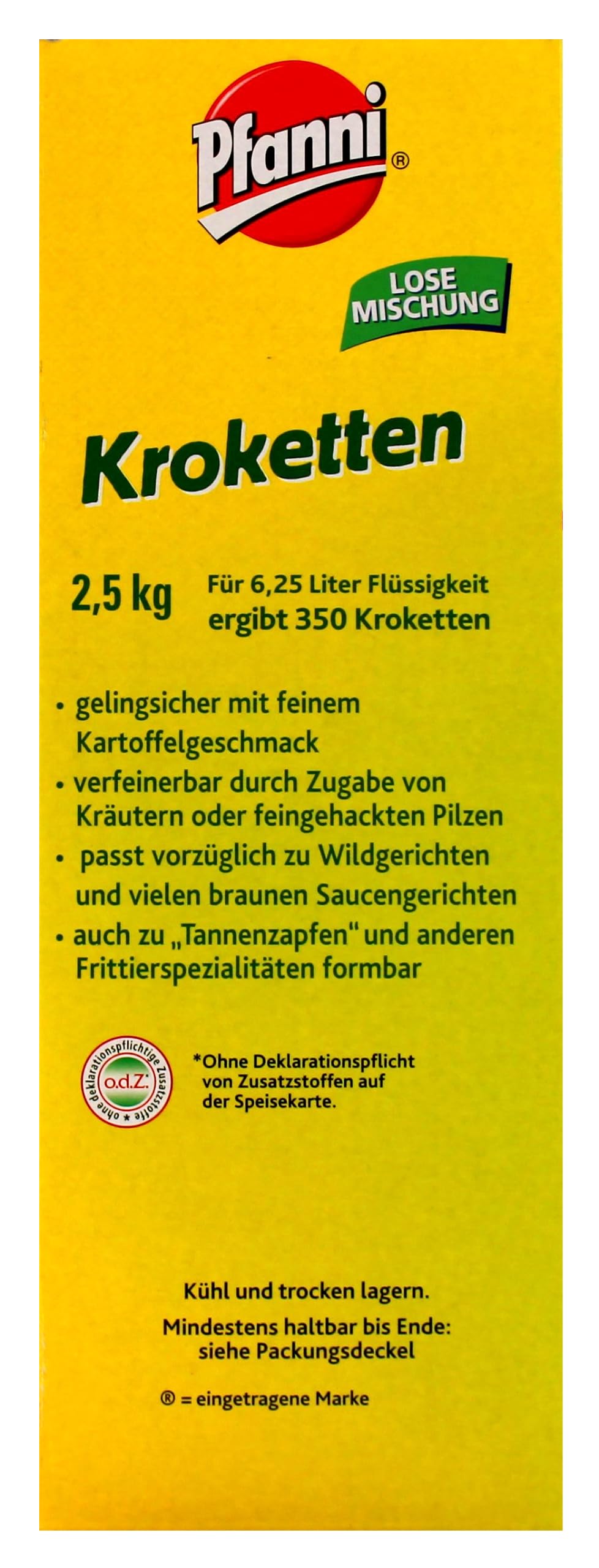 Pfanni Kroketten 2.5 kg, 1er Pack (1 x 2.5 kg)