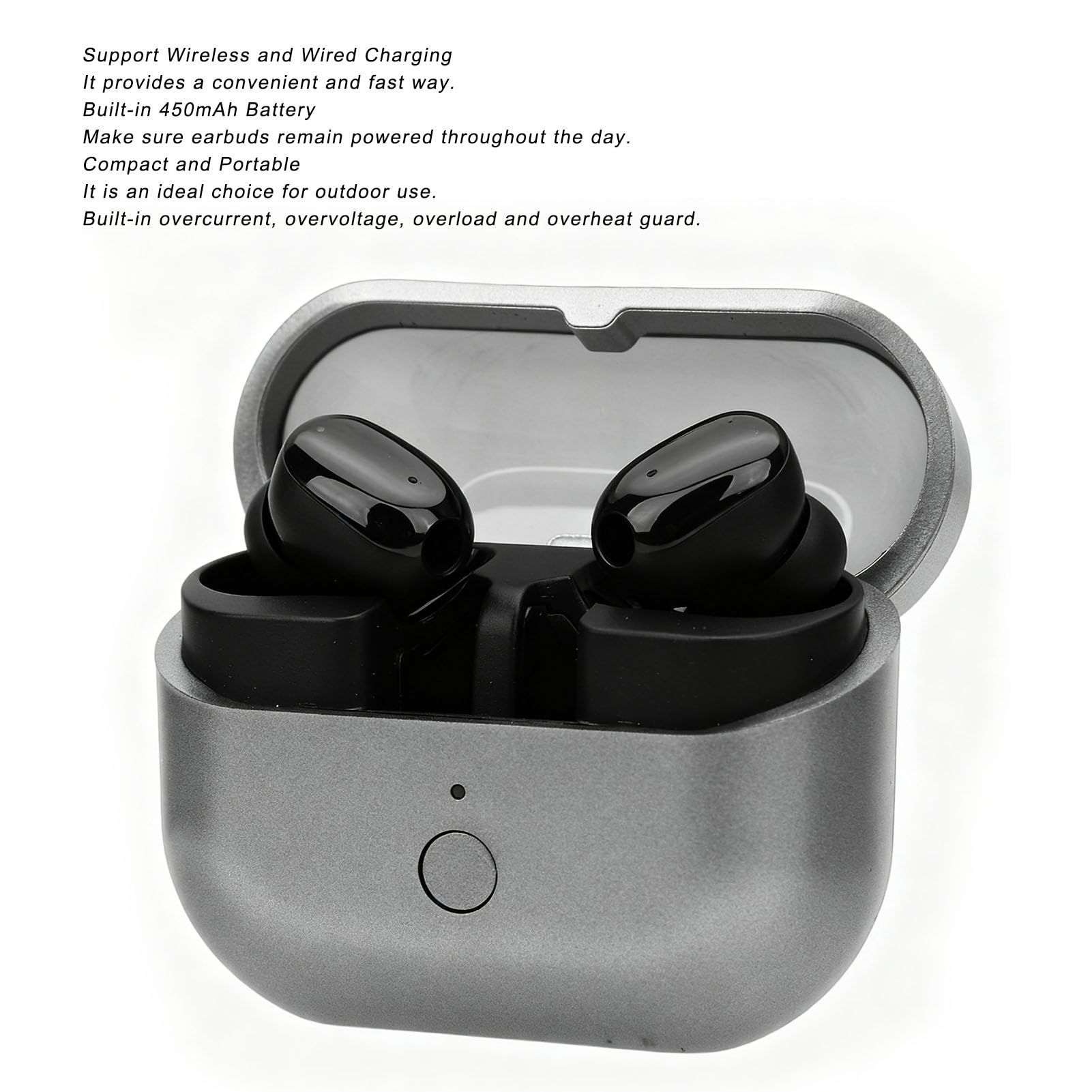 Annadue Estuche de Carga para Auriculares Inalámbricos Bluetooth Buds 3 Pro, Compatible con Carga Inalámbrica/por Cable, Estuche de Cargador de Repuesto con Cable USB C