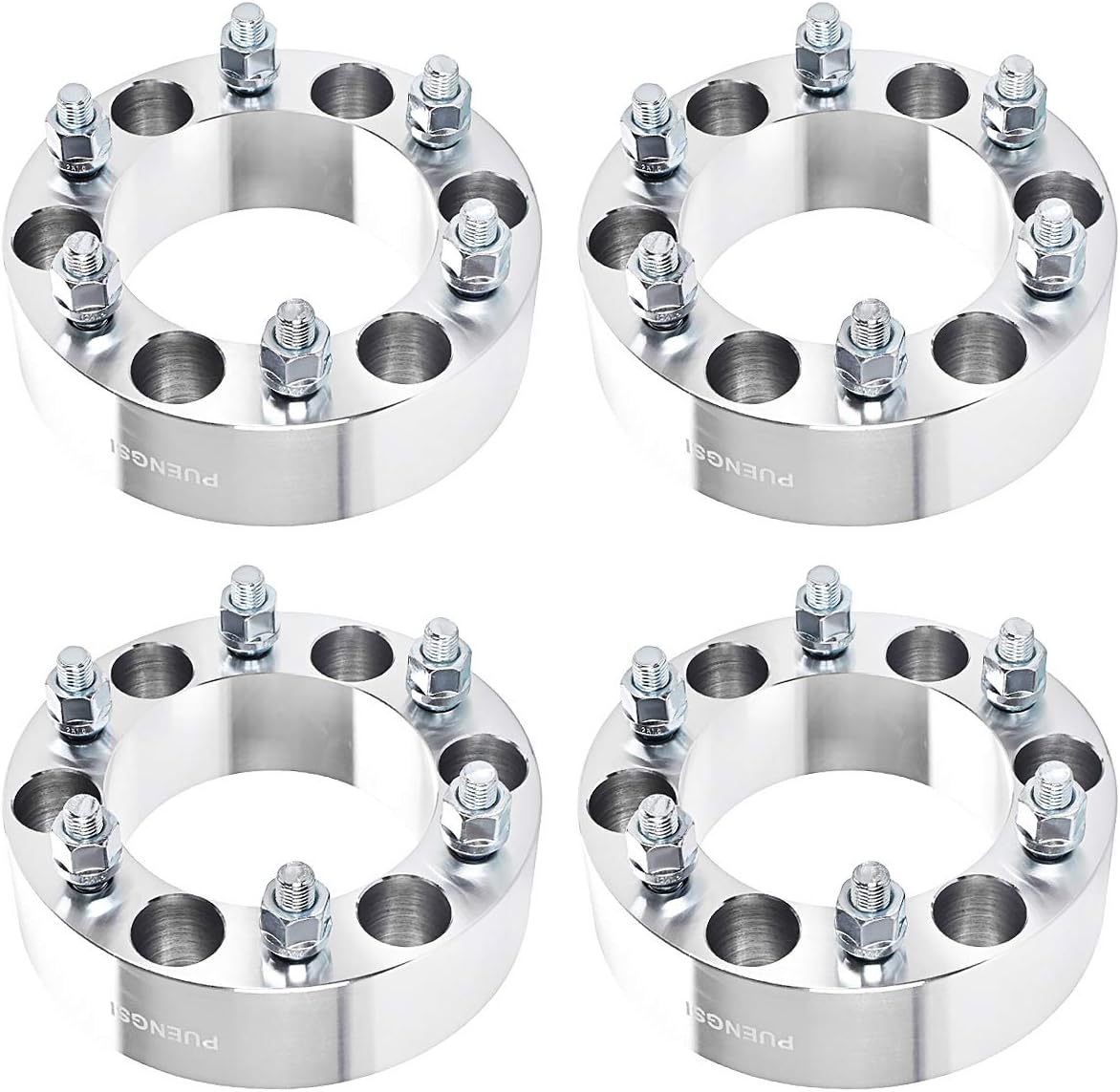 PUENGSI 6x5.5 Wheel Spacers for Tacoma 4Runner Tundra FJ Land Cruiser 2 inch Tacoma Wheel Spacers 108mm Hub Bore Chevy Wheel Adapters with 12x1.5 Studs…