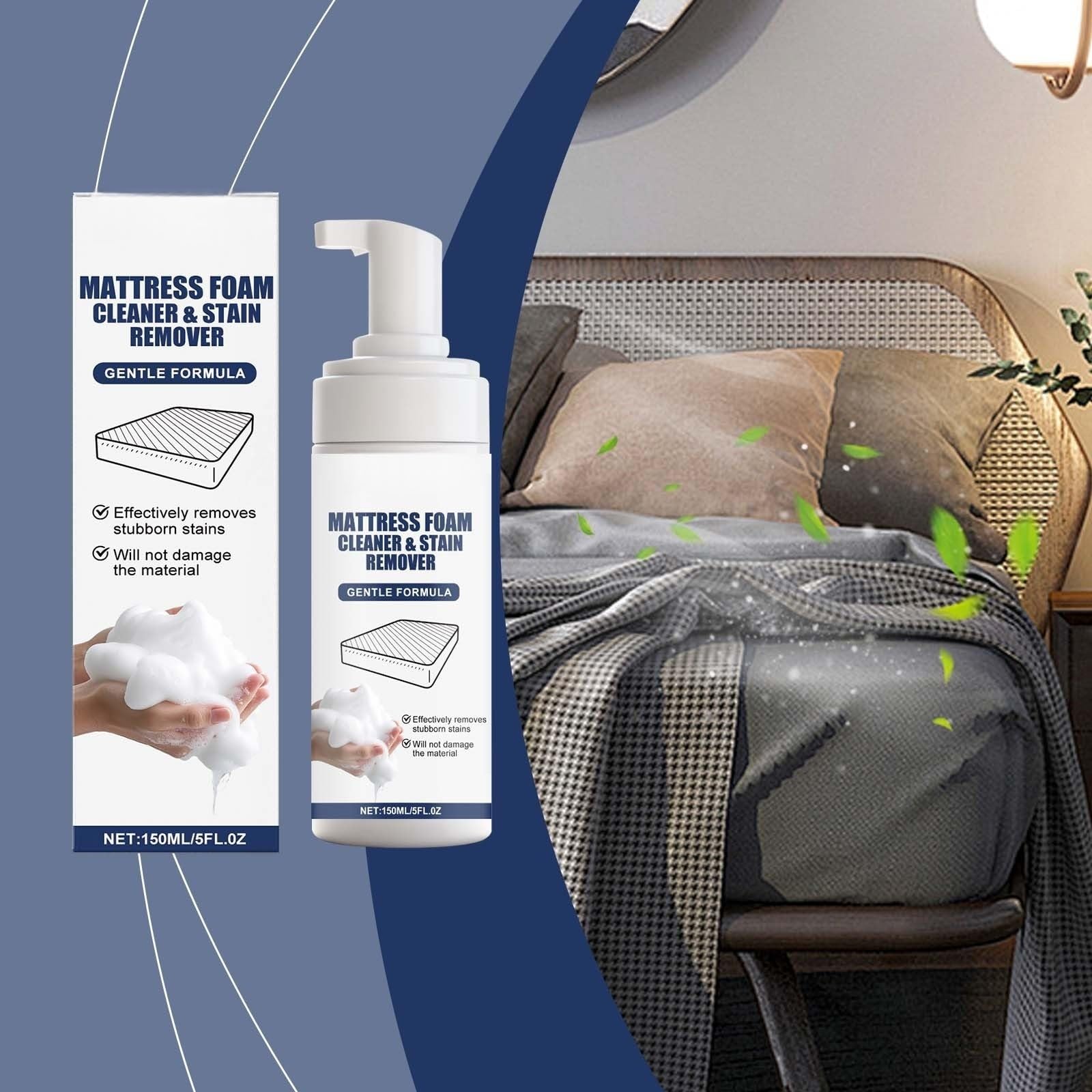 Mehrzweck-Matratzenschaumreiniger-Spray, Matratzenfleckenentferner, geeignet für Stoffmatratzen, Sofas, Teppiche und Vorhänge.