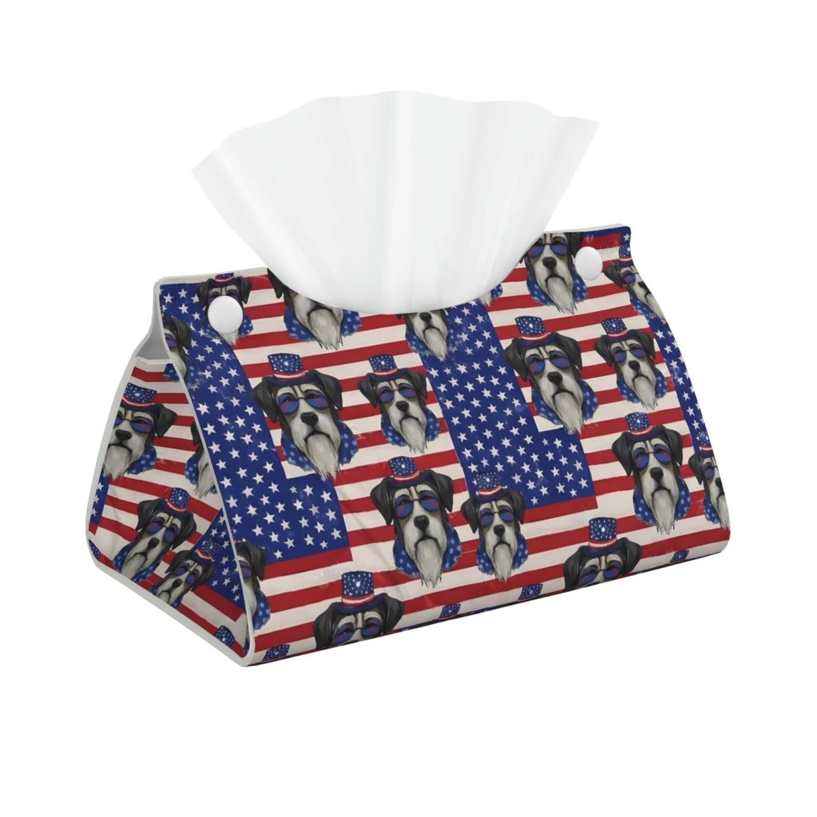 Irish Wolfhound American Flag Dog Long Tissue Box Cover Holder Home Decor Aesthetic 7.87'' x 5.12'' x 0.98''