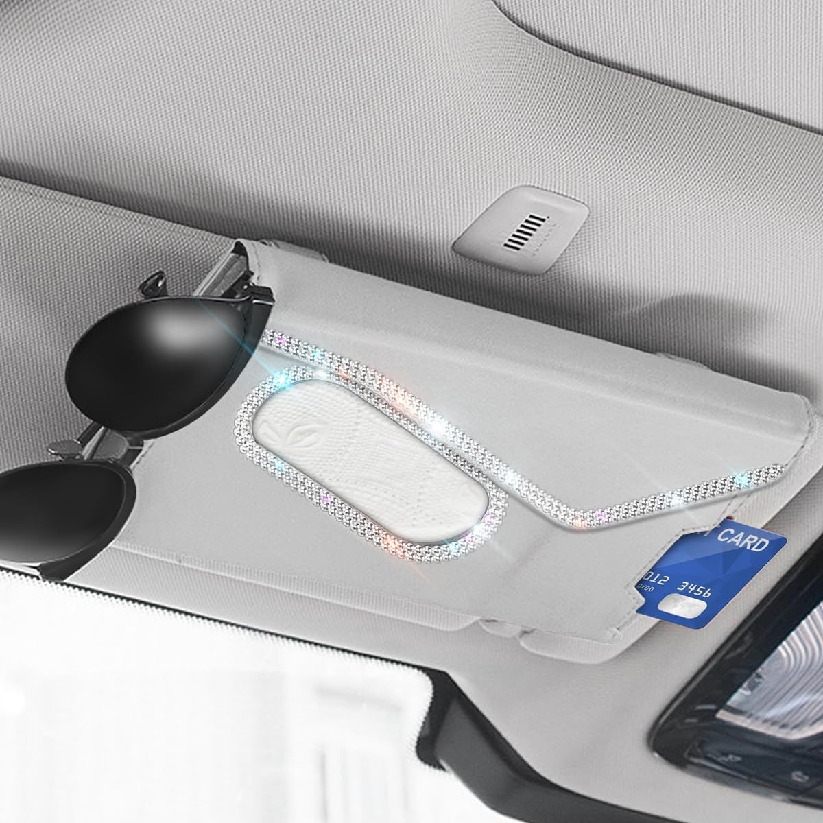 Murimt Bling Car Visor Tissue Holder Multifunctional