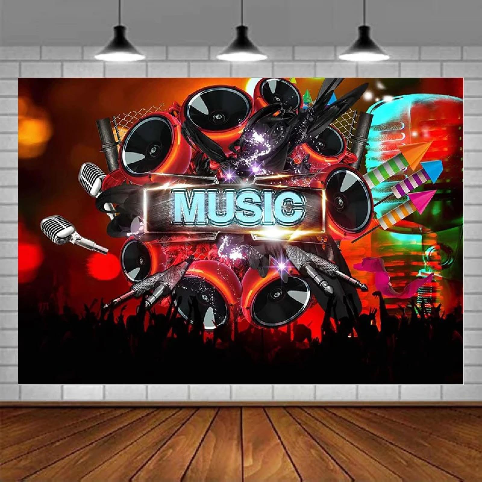 Musica Fotografia Sfondo Il Concerto Sfondo Tema Festa Decorazione Poster Carta da parati Photo Booth Puntelli Banner