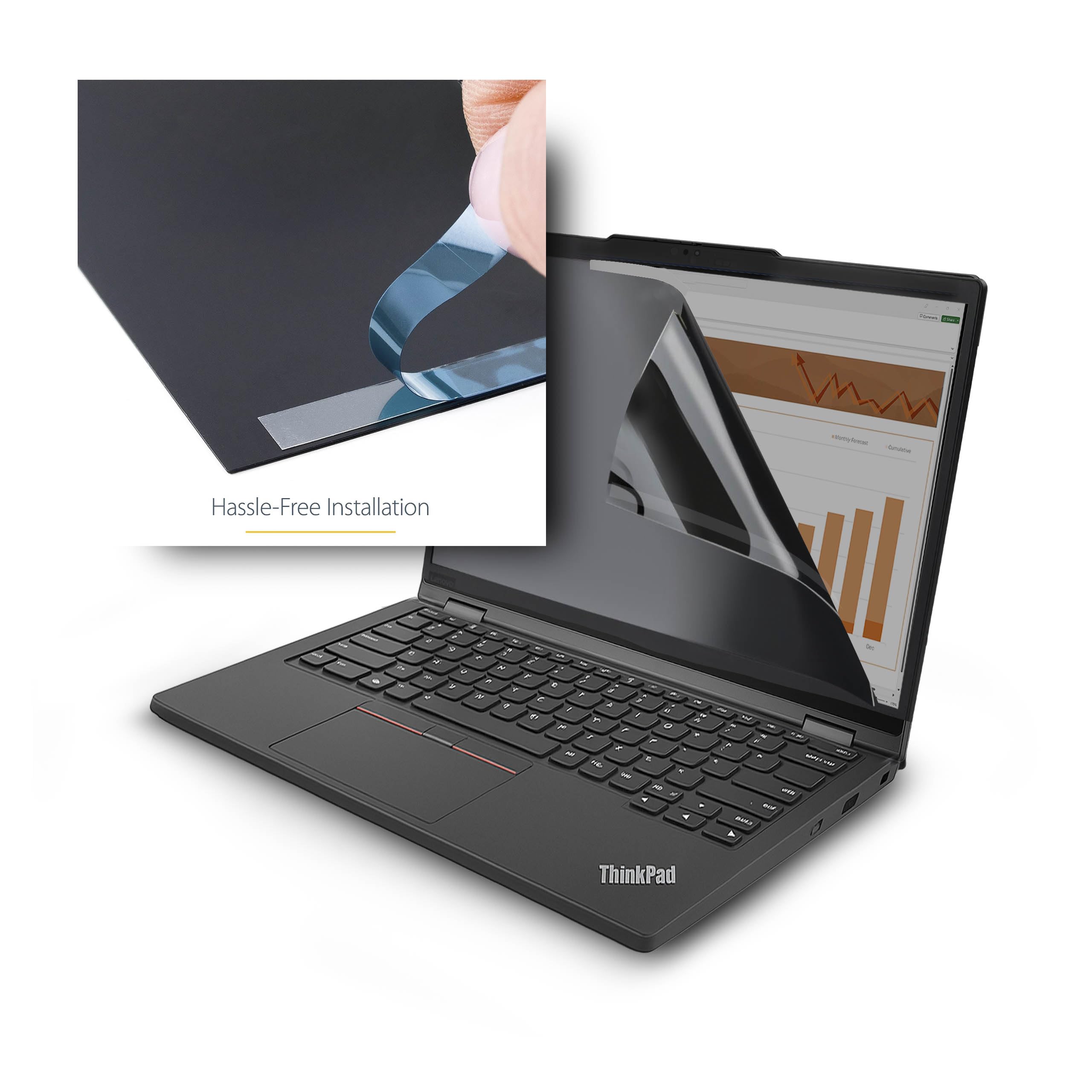 StarTech.COM Filtre de Confidentialité Lumineux Lenovo X13 Yoga Gen 4 avec Fonction Tactile, Rabattable, Transmission Lumineuse de 75%, Filtre de Confidentialité Antireflet
