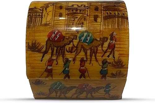 Miniatura 1 de Caja de regalo y joyería impresionante, para mujeres y hombres, pintada a mano sobre hueso de camello, hecha a mano, interesante, bonita,